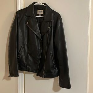 Black Old Navy Leather Jacket